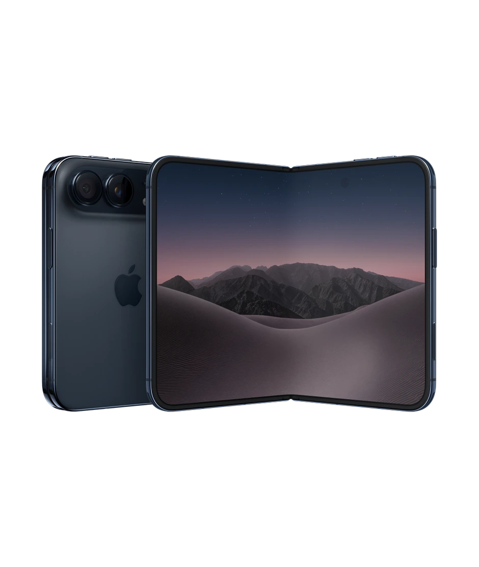 iPhone duo in Night Sky, front and back, without a case
