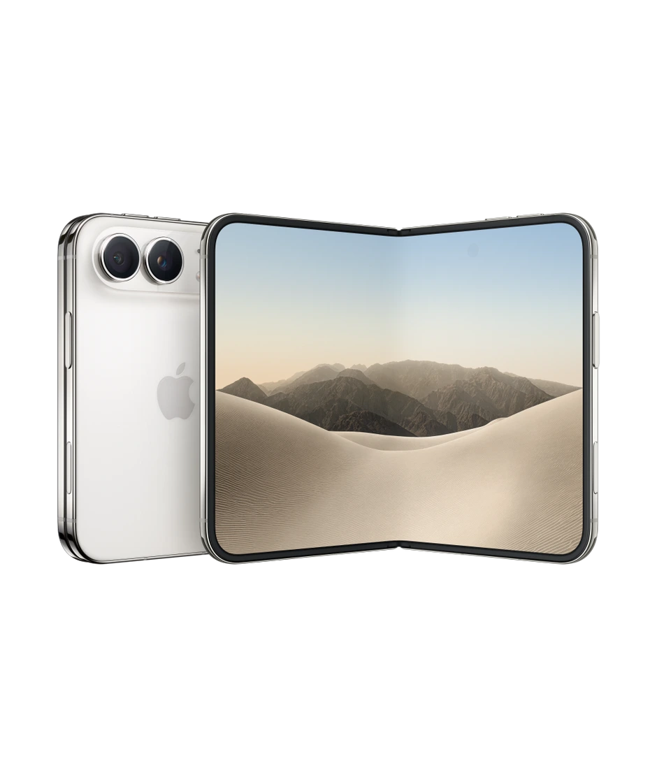 iPhone duo in Star White, front and back, without a case