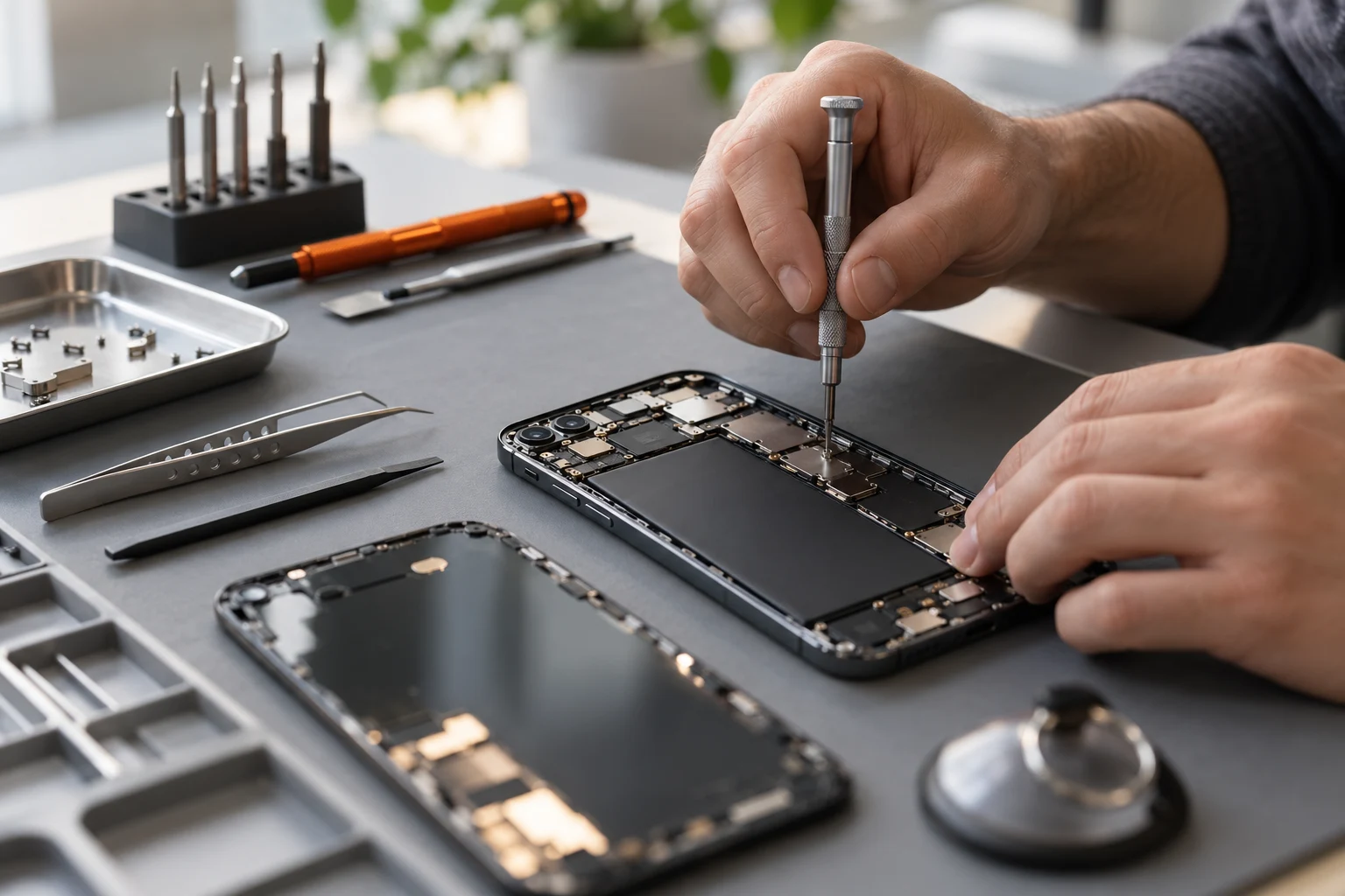 Illustrative smartphone repair